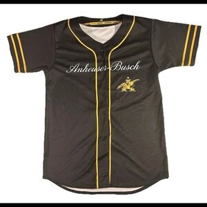 Anheuser Busch Baseball Ambassador Jersey #95 sz L LARGE Black Short Sleeve